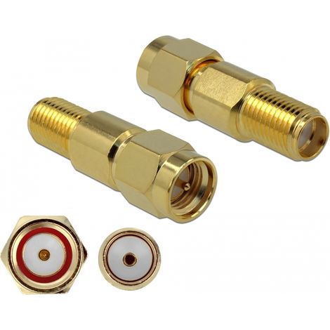 Delock Adaptador SMA macho a SMA hembra 3 GHz
