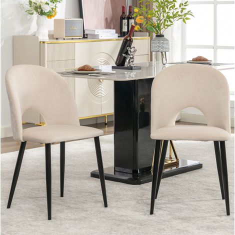 poltrona 47 cm schienale trapuntato velluto beige OKMYHOME (1/5)