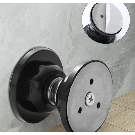Verrou magnétique noir - Butée de porte - Maintien de porte - Bloque-porte - Porte claquée - Verrou de porte - D4.1 (1/5)