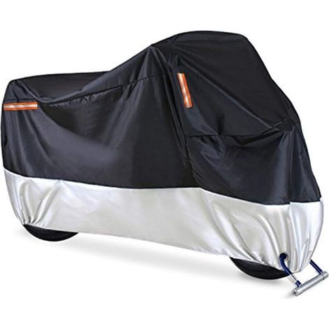 Housses de Pluie Moto 210T Housse de Protection Extérieure Anti-poussière pour Moteur de Vélo en Plein Air de Neige,Taille:M