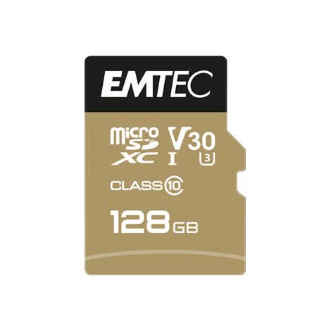 Tarjeta EMTEC M128GB UHS-I U3 V30 A1 Speedin Pro + Adaptador (1/2)