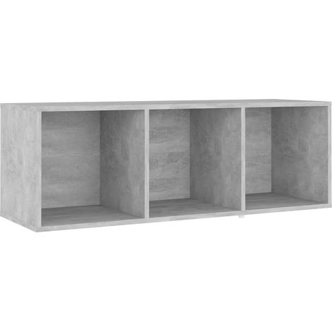 Meuble TV, Étagère TV, Meuble de Salon, Gris béton 107x35x37 cm Aggloméré OIB1791E (1/5)