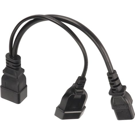 Trywise Cordon d'alimentation IEC320 C13 et C20, prise femelle, séparateur en Y, 12,6 pouces (1/4)