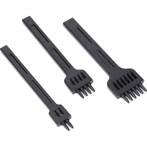 3er-Set Lederlocher 4 mm, 2/4/6-Loch-Lochwerkzeug, Kohlenstoffstahl, Schwarz (1/5)