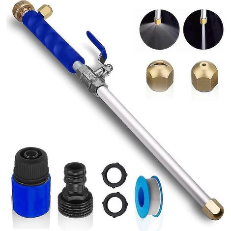 25-26 Jet Nozzle Power Washer For Garden Hose Hydro Jet Nozzle High-pressure Cleaning Tool With 2 Different Nozzles And Hose Quick Connector (1/5)