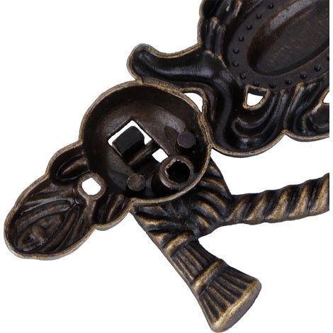 Tiradores antiguos de aleación de zinc para puertas y cajones  Juego de 10, 11,5 cm, relieve de bronce para cocina, armarios y cómodas  Accesorios decorativos de metal (1/5)