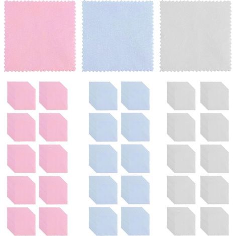 Pack of 300 jewelry cleaning cloths, 8 cm, soft fabric for sterling silver, gold, brass, silverware, coins, watches (1/5)