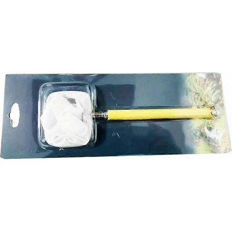 Épuisette rétractable en acier inoxydable pour crevettes, idéale pour les aquariums et les bassins - poignée réglable pour une épuisette et une capture faciles (jaune) (1/5)