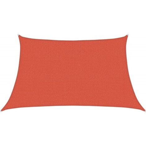 Voile d'ombrage, 160 g/m², couleur terre cuite, 3/4 x 2 m, polyéthylène haute densité. (1/5)