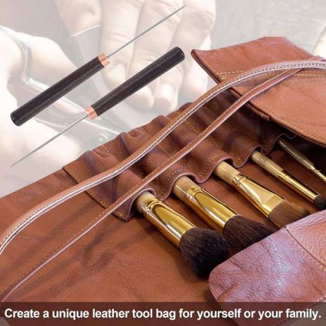 4 Outils de Poinçon avec Manche en Bois, Outil de Poinçonnage de Poinçon en Cuir, Poinçon à Gratter Fin, Outil de Réparation de (1/5)