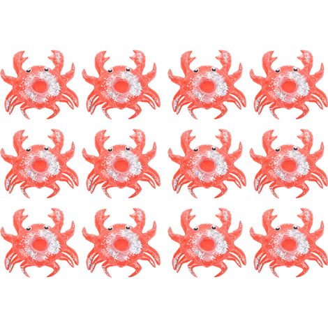 12 porte-gobelets gonflables crabe flottant dessous-de-verre piscine été jouets bain fun lot (1/5)