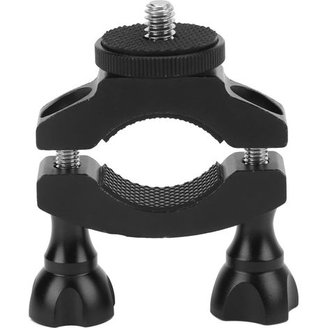 Support pour caméra de moto/vélo, clip de fixation 1/4" pour trépied, fixation pour guidon, compatible avec les caméras de vélo et de sports motorisés. (1/5)