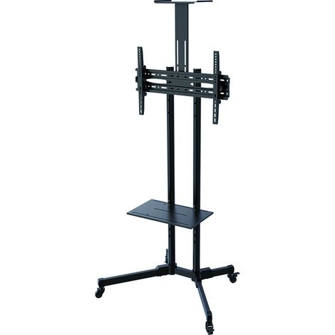 SOPORTE DE SUELO CON RUEDA TV 37-70 CON BANDEJA 600X200 TOOQ NEGRO FS1470M-B (1/5)
