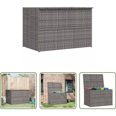 Auflagenbox - Garden-Auflagenbox Grau 150x100x100 cm Poly Rattan (1/5)