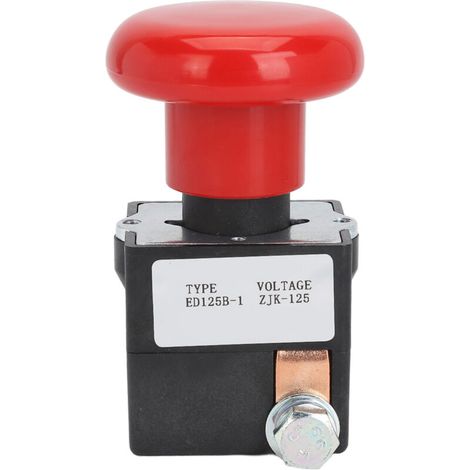 Interruttore a pulsante di emergenza aqxreight DC80V, interruttore di arresto di emergenza affidabile per carrello elevatore Albright Electric 250A (125A).