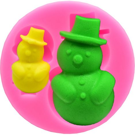 Weihnachtliche Silikon-Backform zum Selbermachen, mehrfache dekorative Kuchen-, Fondant- und Schokoladenform (1) (1/5)