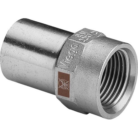 Viega Racor de inserción Temponox, d 15mm, Rp 1/2 acero inoxidable Modelo 1712.1, 812669