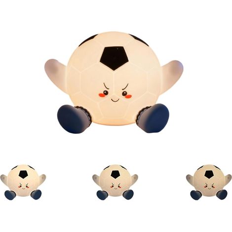 Lampe de bureau de Football de bande dessinée de Silicone, bureau de chevet Rechargeable de veilleuse de changement de couleur Rechargeable [Classe énergétique A++] (1/3)