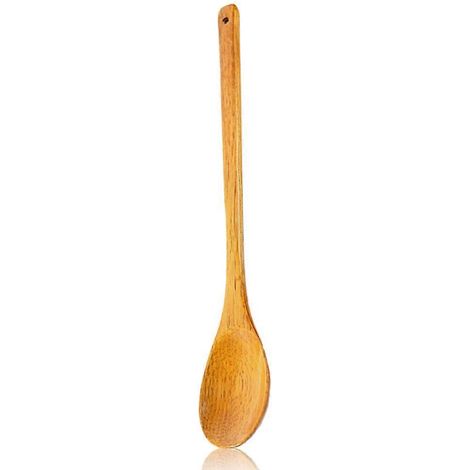Cuillère à mélanger en bois, longue cuillère en bois, cuillère en bois à long manche pour cuisiner et remuer - Style 1 (1/5)