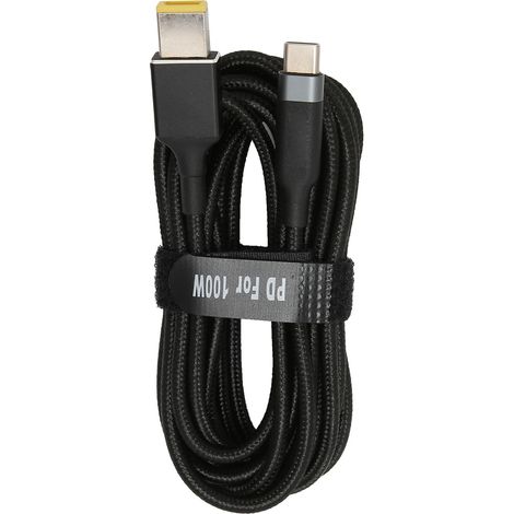 Câble de charge USB-C vers SlimTip long pour ThinkPad, cordon d'alimentation (1 mètre) (1/4)