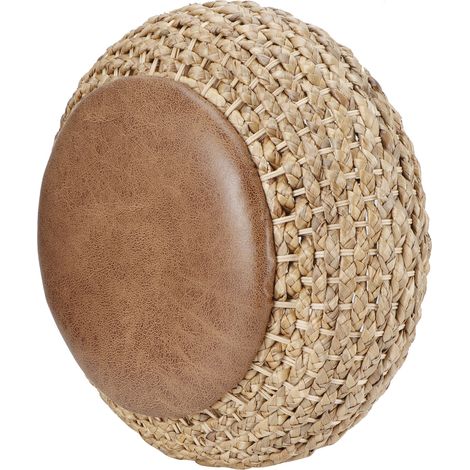 Coussin de siège, coussin pour baie vitrée, tapis rond en paille tressée à la main, fournitures de bricolage (1/5)