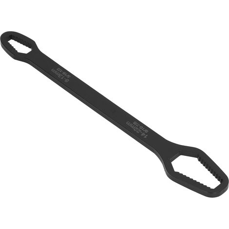 Multifunktions-Doppelmaulschlüssel (8–22 mm), selbstsichernd, verstellbar, für Autoreparaturen, Schwarz (1/5)