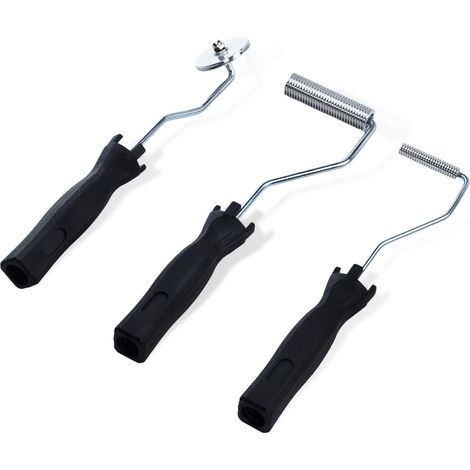Kit de rouleaux en fibre de verre 3 pièces, kit d'outils pour rouleaux en fibre de verre, pour moule en résine, baignoire, douche, réparation de bateau, appareil à pagaie à bulles (1/5)
