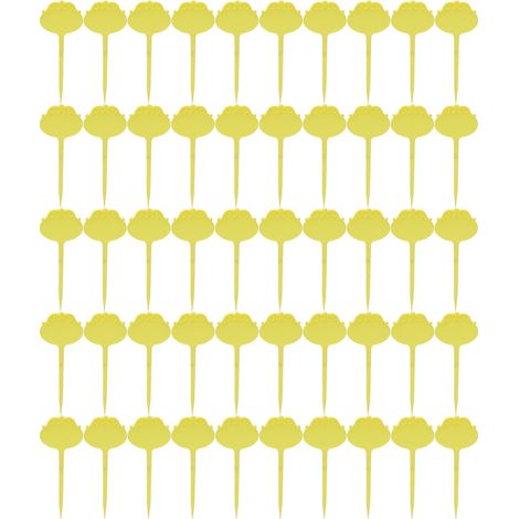 Étiquettes Pour Plantes - Marqueurs Jaunes Imperméables - Pour Jardin Pépinière Et Pots - Lot De 50 Pièces (1/5)