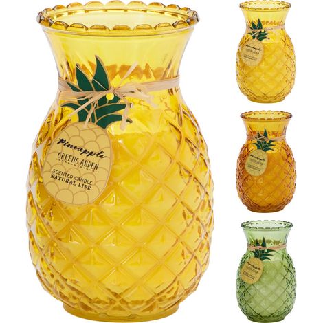 Candela Profumata in Vetro Ananas 120g Modello Assortito PERAGA HOME