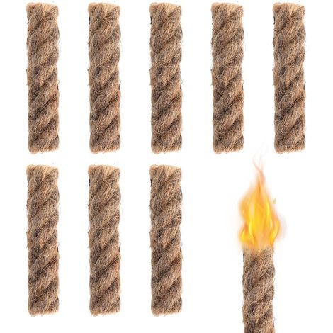 Fire Tinder pour Allume Feu Survie Tinder Ropes Starter Incendie Allume Feu en Corde de Chanvre étanche pour Camping Survie Randonnée Feu de Camp Bivouac Wicks Lot de 18 Allume-feu (1/5)