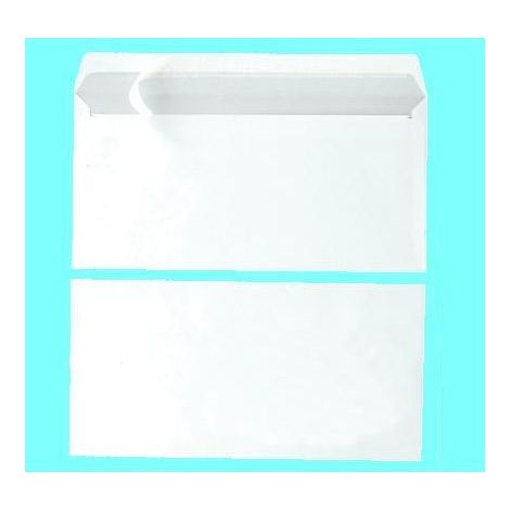 Enveloppe DL blanche 110x220 - MAJUSCULE - 80g - bande siliconnée