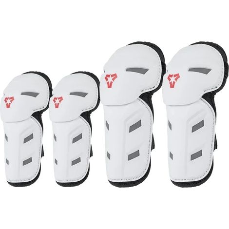 Rodilleras y coderas, ajuste regulable, material transpirable, color blanco. (1/2)