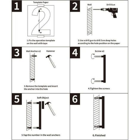 Numéro de maison 3D en acier inoxydable – 20,3 cm, 203 mm de haut, numéro résidentiel moderne, panneau de porte d'hôtel Étiquette (1/4)