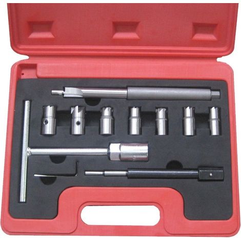Trade Shop - INJEKTOR-REINIGUNGS-REIBAHLEN-KIT SET DIESELMOTOR-AUTO-INJEKTOREN 11-TEILIG -