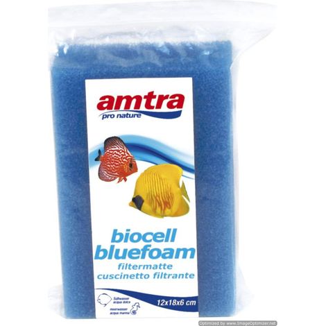 Set 6 pezzi Biocell Blue Foam Media cm 18x12x6.: Set 6 pezzi Biocell Blue Foam Cm 18x12x6 Filtro meccanico per acquario in spugna sintetica