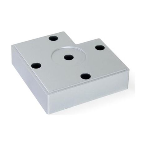 Pie Alumix7 Emuca para mueble, altura 15 mm en gris metalizado -