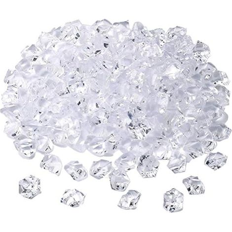 150 pièces glaçons en plastique imitation cristal, roches scintillantes faux diamants, décoration vase, table, mariage, bricolage