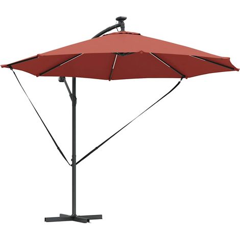 Parasol Terre cuite 294 x 294 x 248 cm Polyester et Aluminium