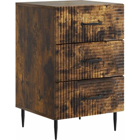 Bedside Cabinet Smoked Oak 43 x 41 x 66.5 cm Engineered Wood vidaXL