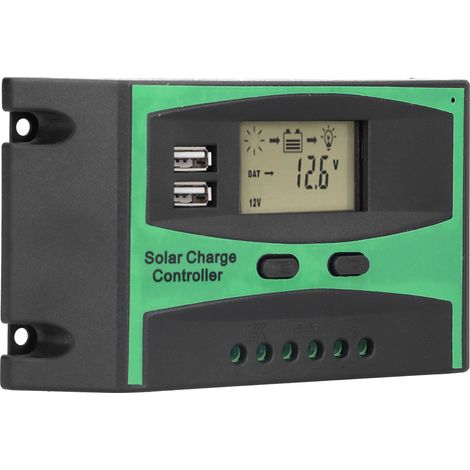 Contrôleur de charge solaire, régulateur PWM de décharge photovoltaïque, 12-24 V 30 A LD3024U (1/5)