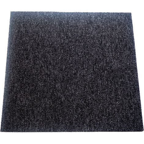 Moqueta modular para uso comercial y tráfico intenso. Color Antracita. Losetas de 50 x 50 cm. Cajas de 5 m2