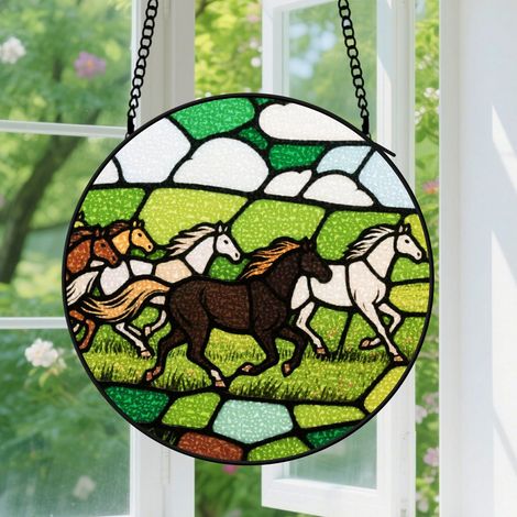 Capteur de soleil en vitrail - décoration spirituelle 20cm (1/4)