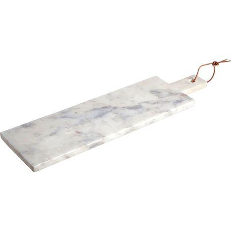 Premier Housewares Marble Paddle Cutting/ Chopping Board Accessorized / Medium Marble Board For Daily Use / Ergonomic Handle/  Rounded Edges 15 x 2 x 55 (1/3)