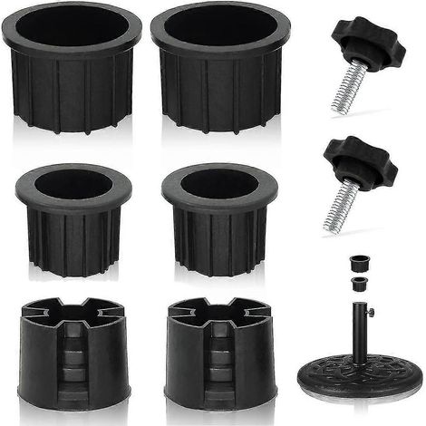 Lot de 8 bouchons et capuchons pour trous de support de parasol, stabilisateurs pour pied de parasol de terrasse (1/5)