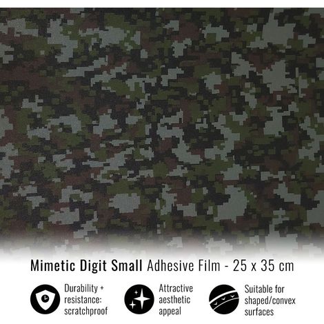 Pellicola Adesiva per Wrapping Mimetic Digit Small - Dimensione: 25 X 35 CM