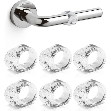 6er Set Türklinkenpuffer - Transparente Türstopper Klinke, Hochelastische Türgriff Schutz, Schutz zum Schutz Von Wänden und Möbeln, 18mm