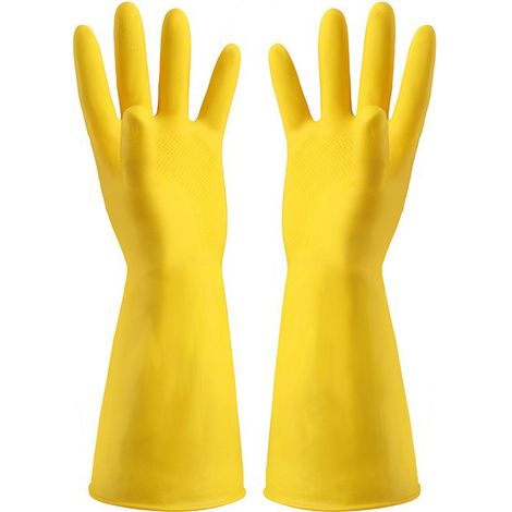 Gants ménagers en caoutchouc, lot de 2 paires, extra épais (1/5)