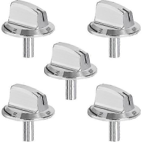 Lot de 5 boutons de cuisinière à tige longue de rechange (référence 5304525746), compatibles avec les cuisinières à gaz et les fours. (1/5)
