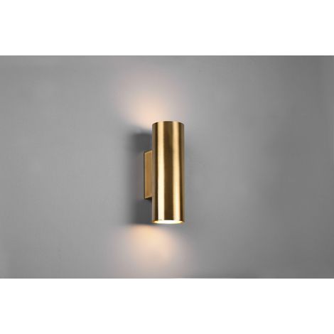Applique murale LED laiton antique – Éclairage haut et bas – Design minimaliste pour espaces modernes – Trio