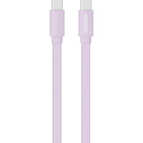Câble USB-C / USB-C plat 1 m - lavande (1/3)